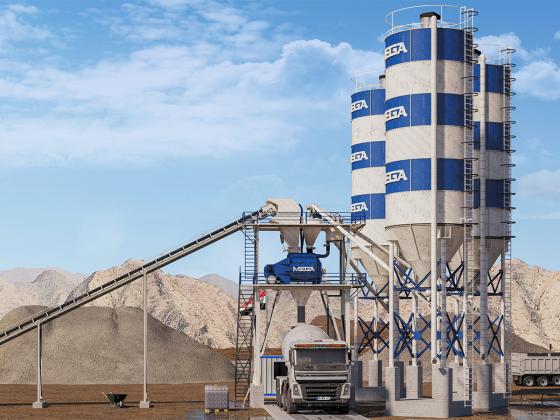 CONCRETE BATCHING PLANT 90 m3 - TWINSHAFT MIXER (ITALIAN)-CA
